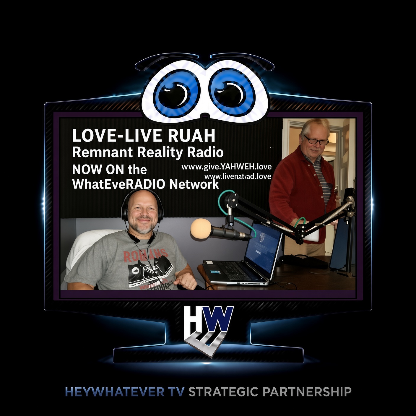 ROCK REISS and Scott Pratt in the LOVE-LIVE RUAH studio